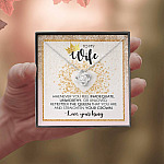 To My Wife Whenever You Feel Inadequate Love Knot Necklace - Wife Necklace From Husband - Anniversary Gifts
