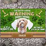 6KT. Warning Security Provided Dog (Sample Design) Doormat mockup 13