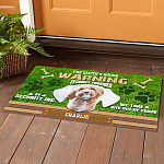 6KT. Warning Security Provided Dog (Sample Design) Doormat mockup 1