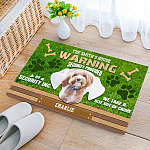 6KT. Warning Security Provided Dog (Sample Design) Doormat mockup 2