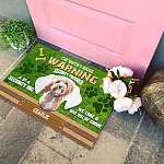 6KT. Warning Security Provided Dog (Sample Design) Doormat mockup 4