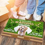 6KT. Warning Security Provided Dog (Sample Design) Doormat mockup 6