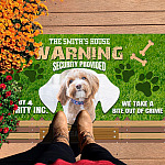 6KT. Warning Security Provided Dog (Sample Design) Doormat mockup 7