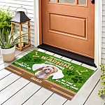 6KT. Warning Security Provided Dog (Sample Design) Doormat mockup 8