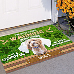 6KT. Warning Security Provided Dog (Sample Design) Doormat mockup 11