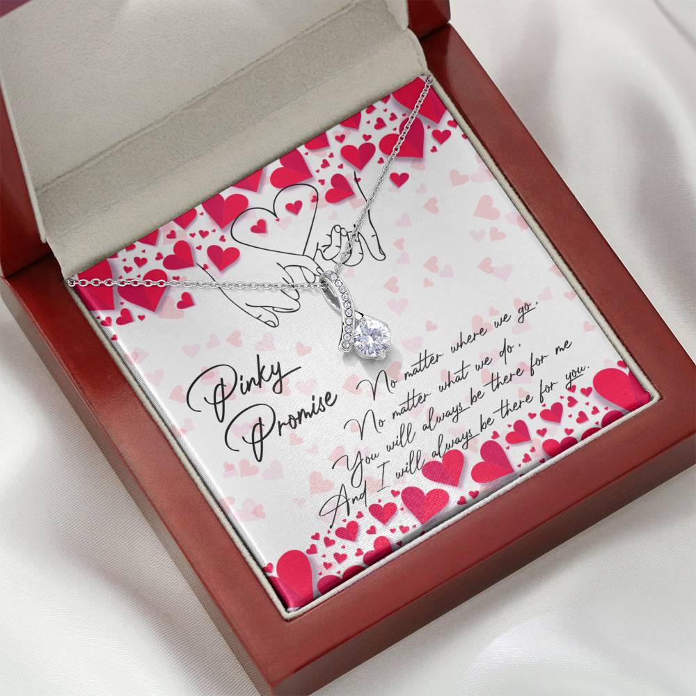 Pinky Promise I Will Always Be There For You Alluring Beauty Pendant Necklace - Friendship Distance Gifts