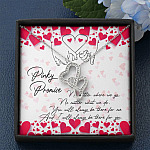 Pinky Promise I Will Always Be There For You Double Hearts Necklace - Friendship Distance Gifts copy