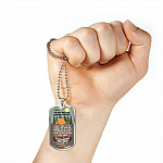 Personalized To My Freakin' Awesome Camping Partner I Love You To The Mountains And Back Dog Tag Pendant Necklace