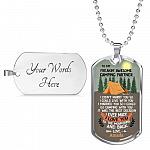 Personalized To My Freakin' Awesome Camping Partner I Love You To The Mountains And Back Dog Tag Pendant Necklace