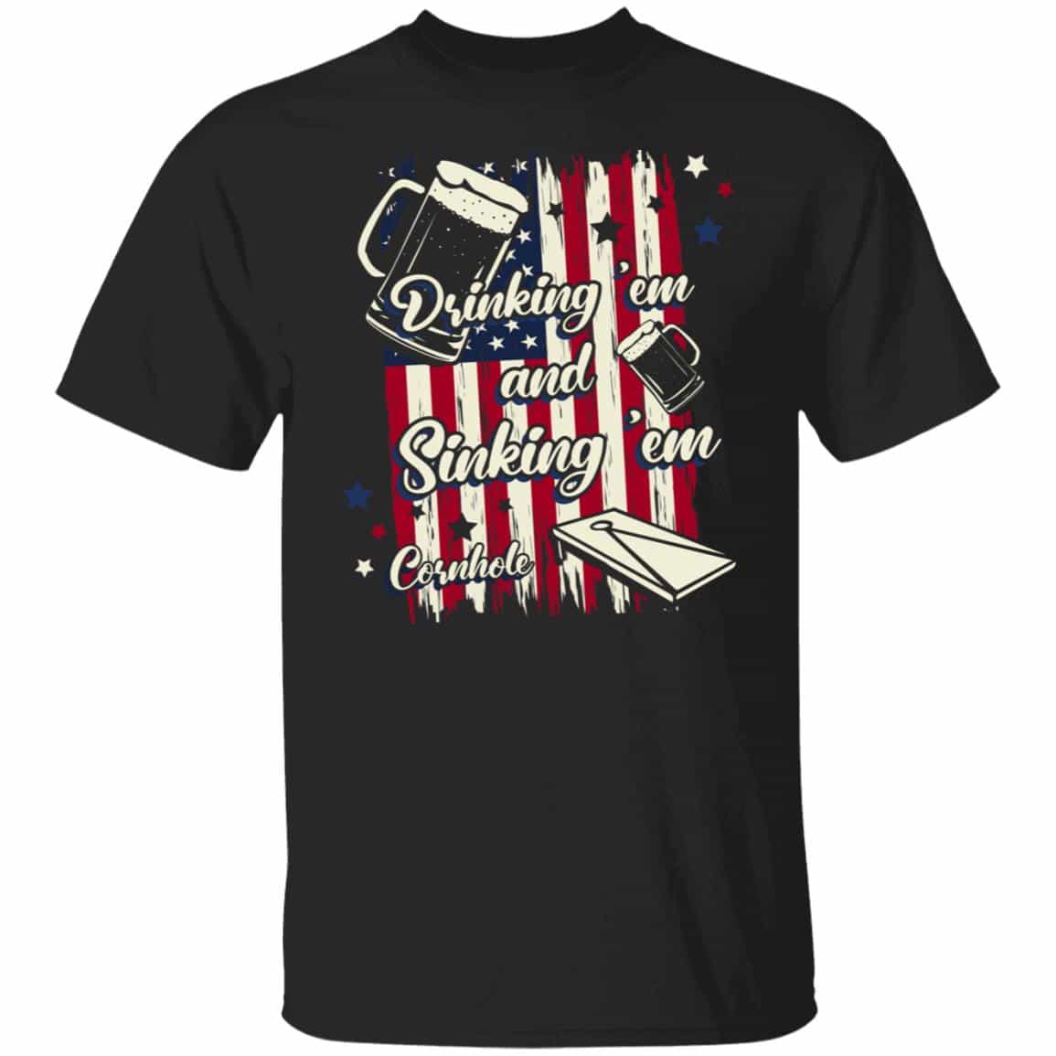 cornhole, Black, Unisex T-Shirt
