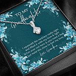 To My Granddaughter I Squeezed This Necklace Really Tight and Filled It with Love Alluring Pendant Necklace