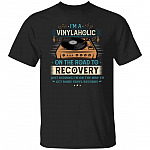 I'm A Vinylaholic Tshirt, Black, Unisex T-Shirt