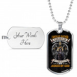 I Would Rather Stand with God and Be Judged by the World Than to Stand With The World Dog Tag Pendant Necklace