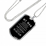 To My Man the Day I Meet You I Found My Missing Piece I Love You Dog Tag Pendant Necklace