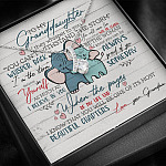 To My Granddaughter If They Whisper To You Elephant Alluring Beauty Necklace Granddaughter Gifts From Grandma