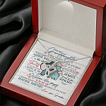 To My Granddaughter If They Whisper To You Elephant Double Hearts Necklace - Granddaughter Gifts From Grandma