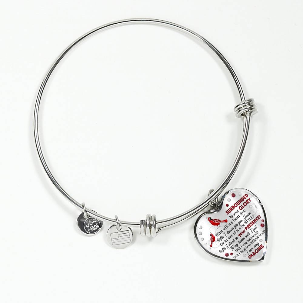 Cardinal Surrounded By Your Glory What Will My Heart Feel Will I Dance For You Jesus Heart Pendant Necklace