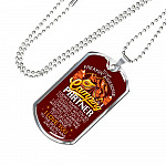 To My Freakin' Awesome Camping Partner I Love You To The Mountains And Back Dog Tag Pendant Necklace