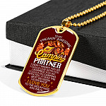 To My Freakin' Awesome Camping Partner I Love You To The Mountains And Back Dog Tag Pendant Necklace
