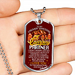 To My Freakin' Awesome Camping Partner I Love You To The Mountains And Back Dog Tag Pendant Necklace