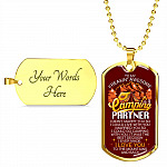 To My Freakin' Awesome Camping Partner I Love You To The Mountains And Back Dog Tag Pendant Necklace