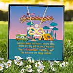 5VT. Camping To My Granddaughter Infinity Heart Necklace (Gold) 7