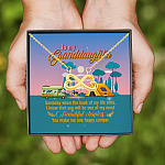 5VT. Camping To My Granddaughter Infinity Heart Necklace (Gold)