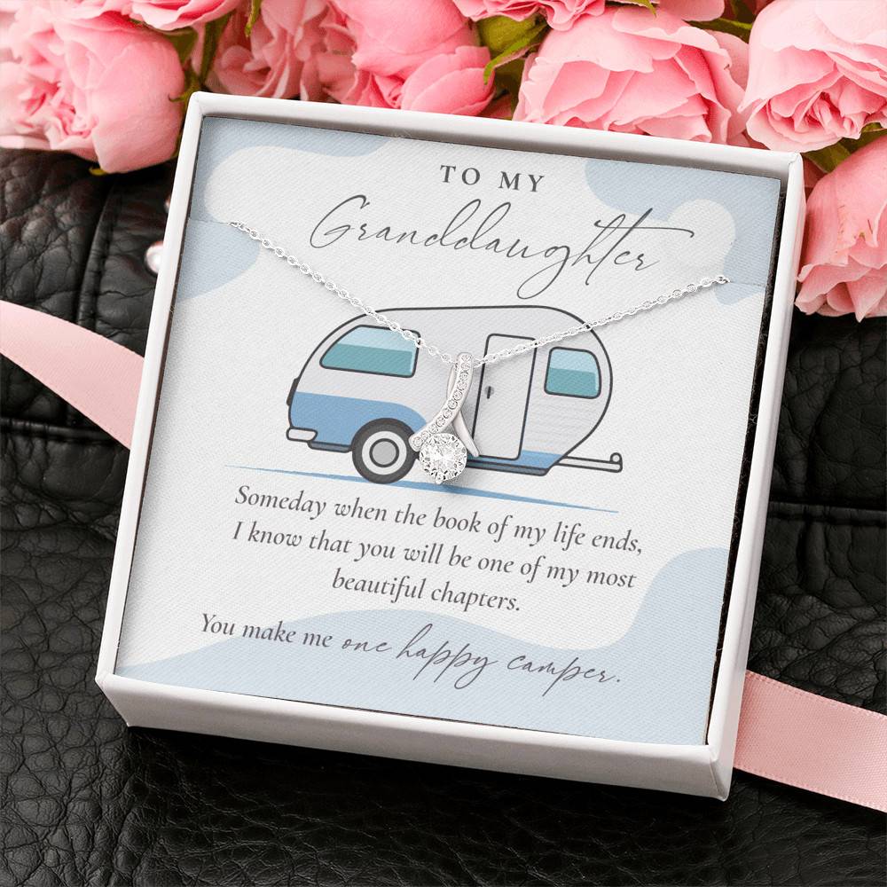 Camping to My Granddaughter Someday When the Book of My Life Ends Alluring Pendant Necklace