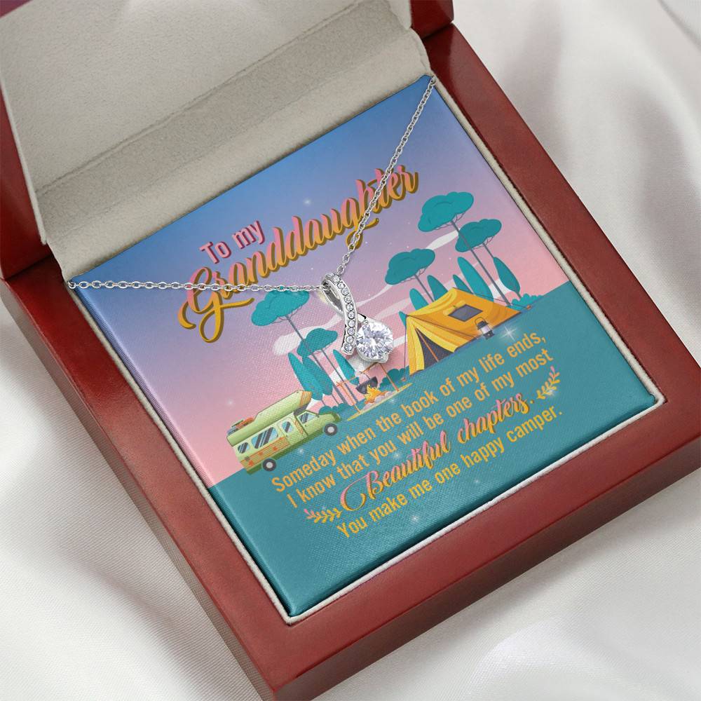 To My Granddaughter Someday When The Book Of My Life Ends Camping Interlocking Alluring Beauty Necklace