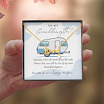 Camping to My Granddaughter Someday When the Book of My Life Ends Scripted Love Pendant Necklace Camping to My Granddaughter Someday When the Book of My Life Ends Scripted Love Pendant Necklace