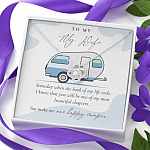 Camping to My Wife Someday When the Book of My Life Ends Love Knot Pendant Necklace