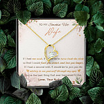 To My Smokin' Hot Wife If I Had One Wish It Would Be To Turn Back The Clock Forever Love Heart Pendant Necklace