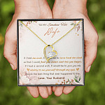 To My Smokin' Hot Wife If I Had One Wish It Would Be To Turn Back The Clock Forever Love Heart Pendant Necklace