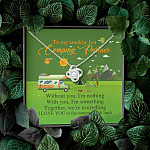 To My Smoking Hot Camping Partner Without You I'm Nothing with You I'm Something Love Knot Pendant Necklace