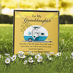 To My Granddaughter I Know You Make Me One Happy Camper Forever Love Necklace