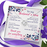 To My Husband's Mom Thank You For Everything Love Knot Necklace - Jewelry Gift For Mother In Law