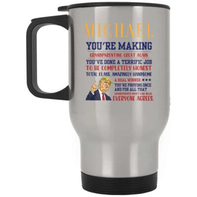 14 oz. Silver Travel Mug