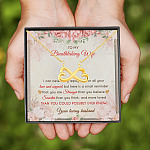 8VT. To My Breathtaking Wife Infinity Heart Necklace (Gold)