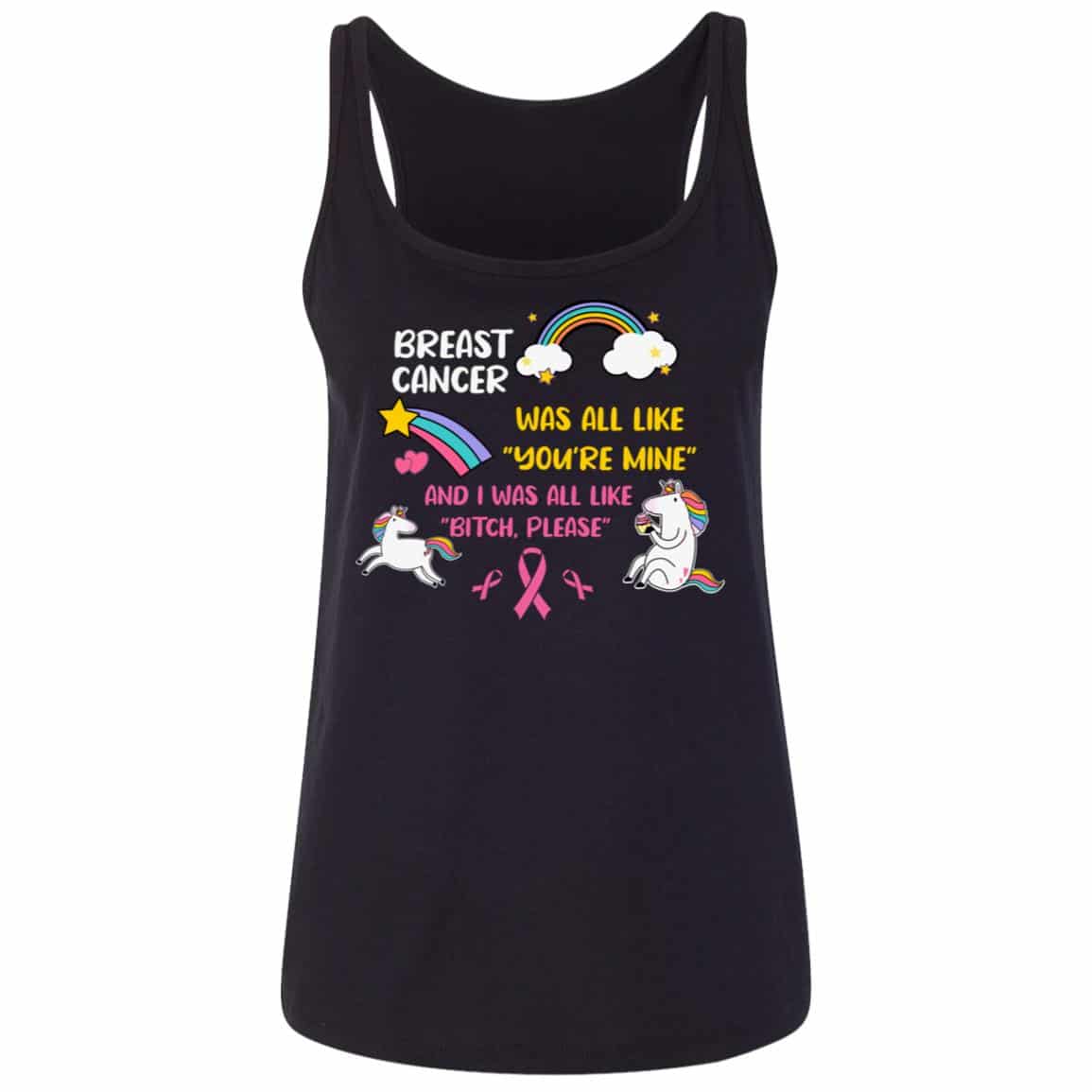 unicorn, Black, Ladies Tank Top