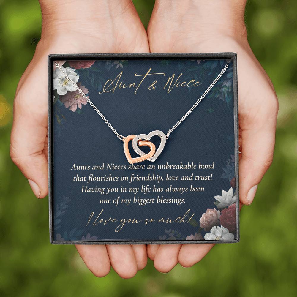 Aunts And Nieces Share An Unbreakable Bond That Flourishes On Friendship Interlocking Hearts Pendant Necklace