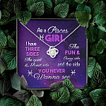 As a Pisces Girl I Have Three Sides the Quite and The Sweet Side Love Knot Pendant Necklace