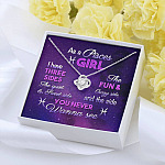 As a Pisces Girl I Have Three Sides the Quite and The Sweet Side Love Knot Pendant Necklace
