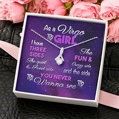As a Virgo Girl I Have Three Sides the Quite and The Sweet Side Alluring Pendant Necklace