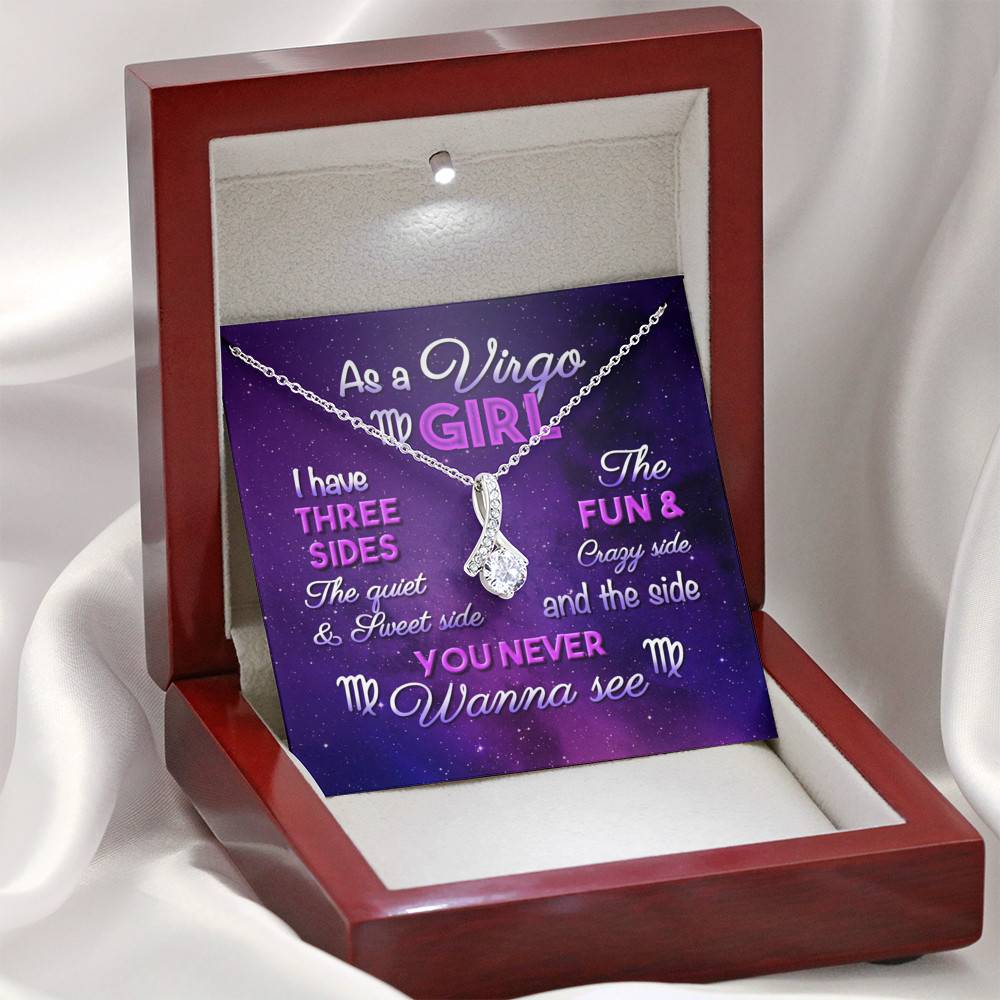 As a Virgo Girl I Have Three Sides the Quite and The Sweet Side Alluring Pendant Necklace As a Virgo Girl I Have Three Sides the Quite and The Sweet Side Alluring Pendant Necklace