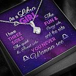 As a Libra Girl I Have Three Sides the Quite and The Sweet Side Alluring Pendant Necklace As a Libra Girl I Have Three Sides the Quite and The Sweet Side Alluring Pendant Necklace