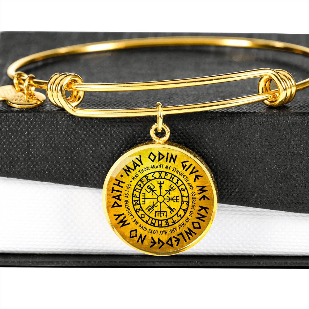 May Odin Give Me Knowledge On My Path Circle Pendant Necklace - Nordic Vikings Necklace - Viking Gifts