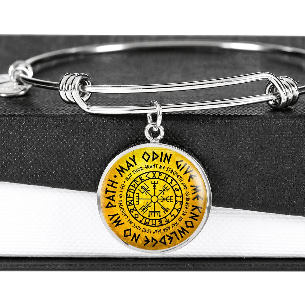 May Odin Give Me Knowledge On My Path Circle Pendant Necklace - Nordic Vikings Necklace - Viking Gifts