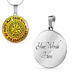 May Odin Give Me Knowledge On My Path Circle Pendant Necklace - Nordic Vikings Necklace - Viking Gifts