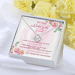 To The Mother Of The Bride Thank You For Entrusting Me Love Knot Necklace - Mother In Law Gifts From Groom