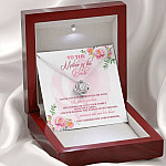 To The Mother Of The Bride Thank You For Entrusting Me Love Knot Necklace - Mother In Law Gifts From Groom